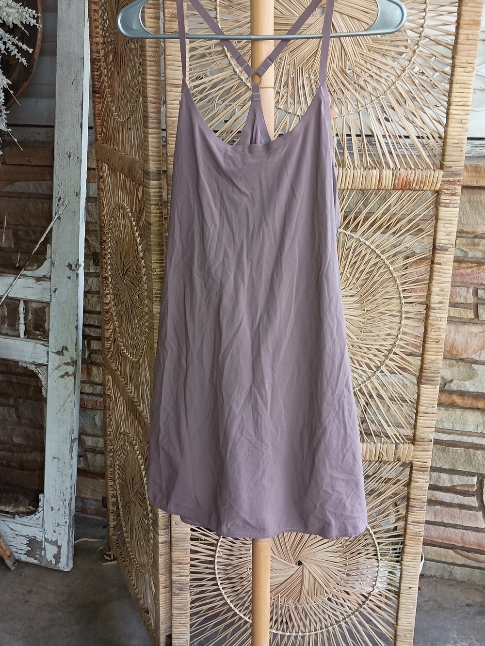 Outdoor Voices Mauve Body Suit Shorts W Pocket Workout Body Suit Dress_M